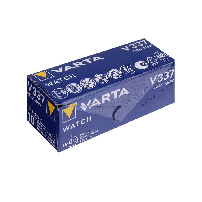 Батарейка цинковая Varta, V337 (SR416SW)-1BL, 1.55В , блистер, 1 шт. - фото 51389446