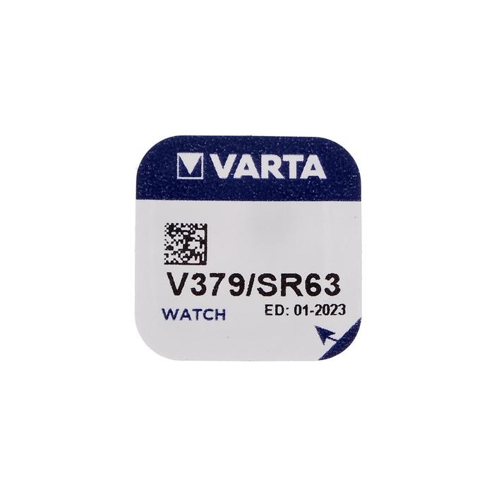 Батарейка цинковая Varta, V379 (SR521SW/SR63/G0)-1BL, 1.55В , блистер, 1 шт. - фото 51389463