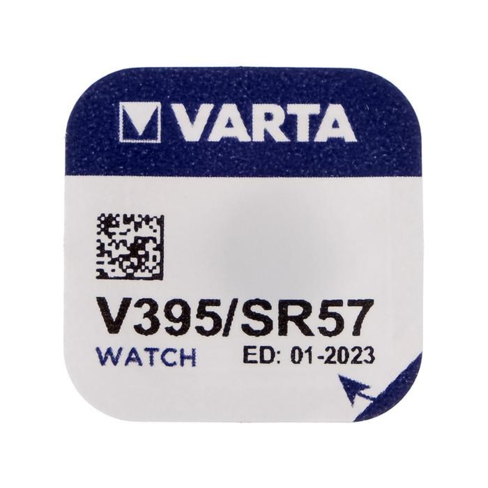 Батарейка цинковая Varta, V395 (SR927SW/SR59/G7)-1BL, 1.55В , блистер, 1 шт. - фото 51389471