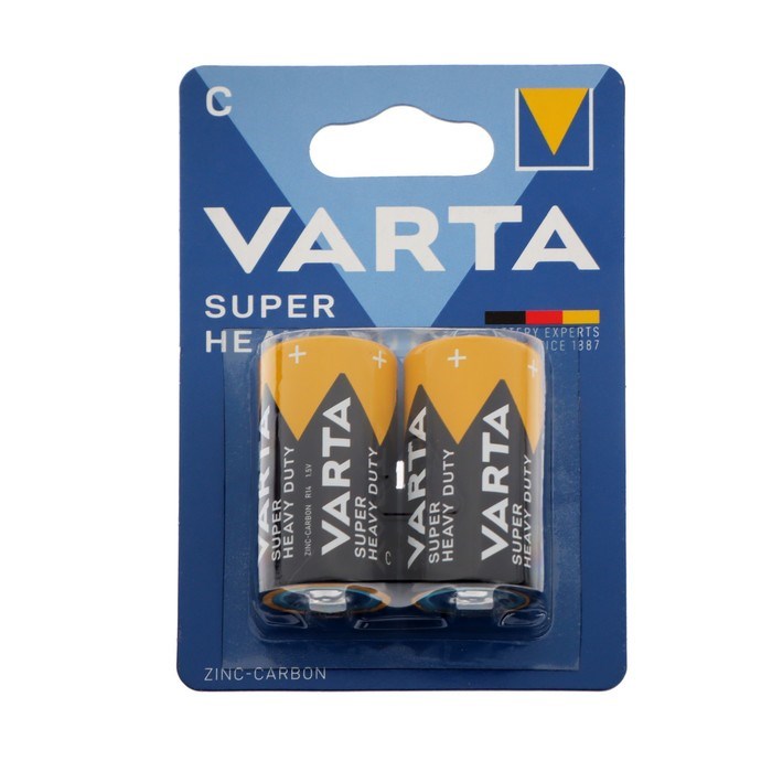 Батарейка солевая Varta SuperLife, C, R14-2BL, 1.5В, блистер, 2 шт. - фото 51389486