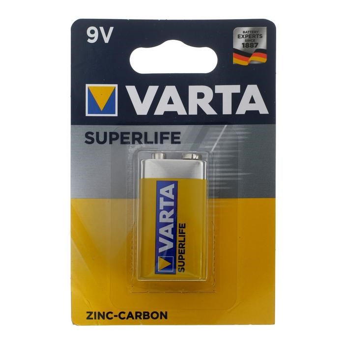 Батарейка солевая Varta SuperLife, 6F22-1BL, 9В, крона, блистер, 1 шт. - фото 51389488