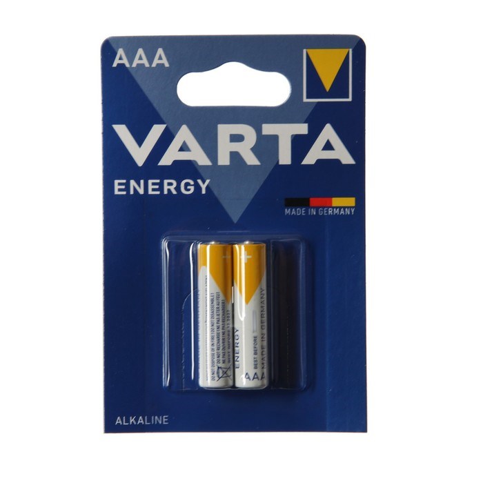 Батарейка алкалиновая Varta Energy, AAA, LR03-2BL, 1.5В, блистер, 2 шт. - фото 51389500