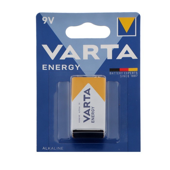 Батарейка алкалиновая Varta Energy, 6LR61-1BL, 9В, крона, блистер, 1 шт. - фото 51389518