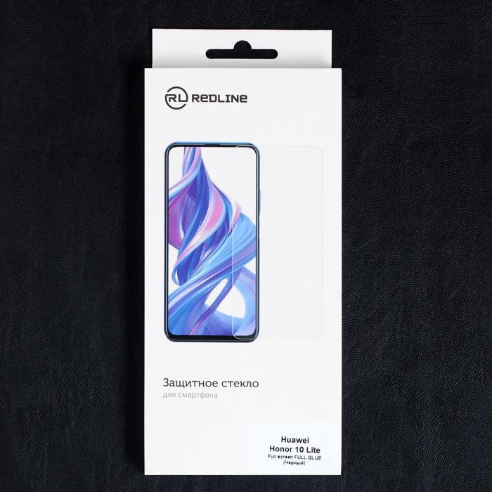 Защитное стекло Red Line для Huawei Honor 10 lite, Full Screen, полный клей, черное - фото 51389564