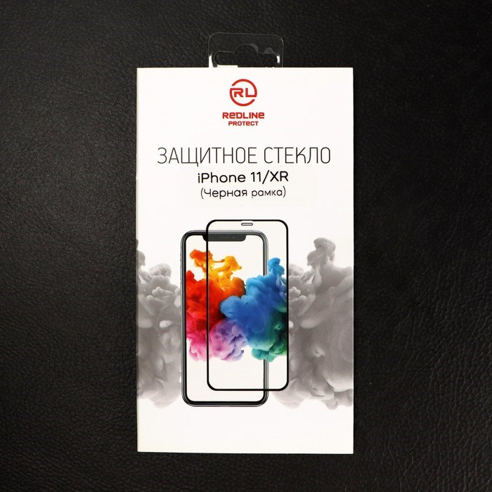 Защитное стекло Red Line для iPhone 11/XR, Full Screen, полный клей, черное - фото 51389592