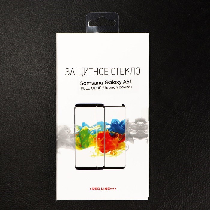 Защитное стекло Red Line для Samsung Galaxy A51, Full Screen, полный клей, черное - фото 51389624