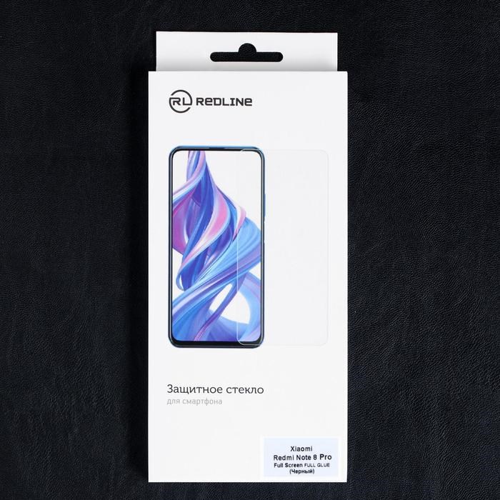 Защитное стекло Red Line для Xiaomi Redmi Note 8 Pro, Full Screen, полный клей, черное - фото 51389628