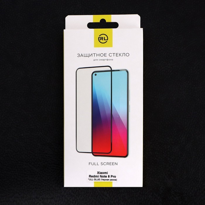 Защитное стекло Red Line для Xiaomi Redmi Note 8 Pro, Full Screen, полный клей, черное - фото 51389630