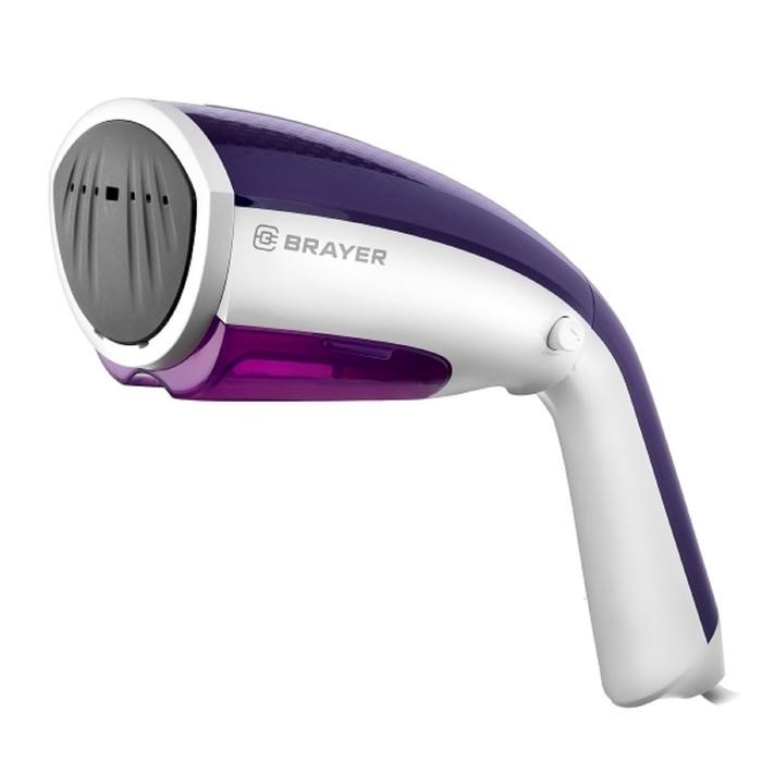 Отпариватель BRAYER BR4121, ручной, 1200 Вт, 900 мл, 16 г/мин, шнур 1 м, бело-фиолетовый - фото 51389882