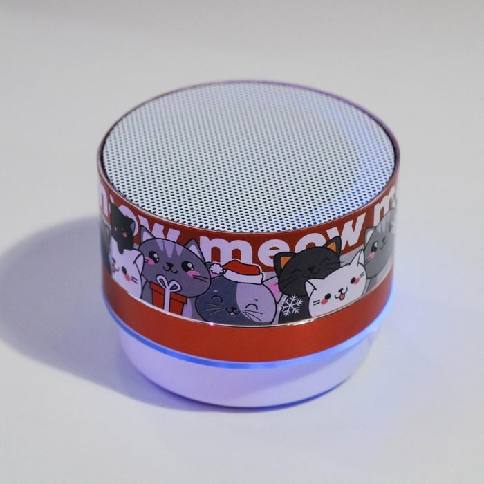 Портативная колонка «Котята», Bluetooth, USB, 6,9 х 6,9 х 5,2 - фото 51390038