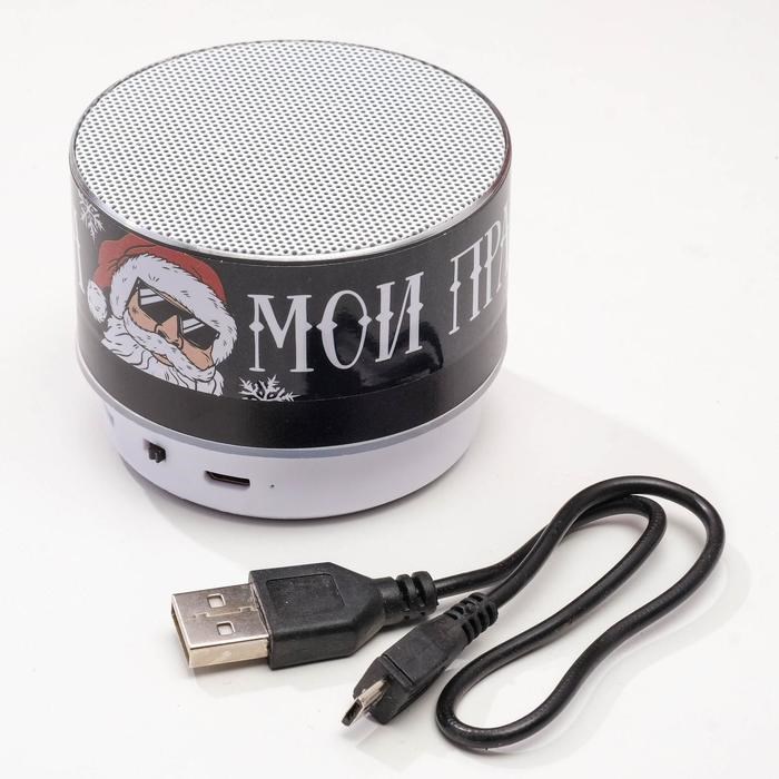 Новогодняя портативная колонка «Моя музыка - мои правила», Bluetooth, USB, 6,9 х 6,9 х 5,2 - фото 51390040