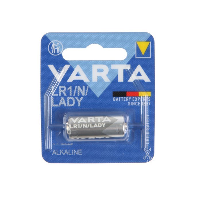 Батарейка алкалиновая Varta Electronics, LR1-1BL, 1,5 V, блистер, 1 шт. - фото 51390130