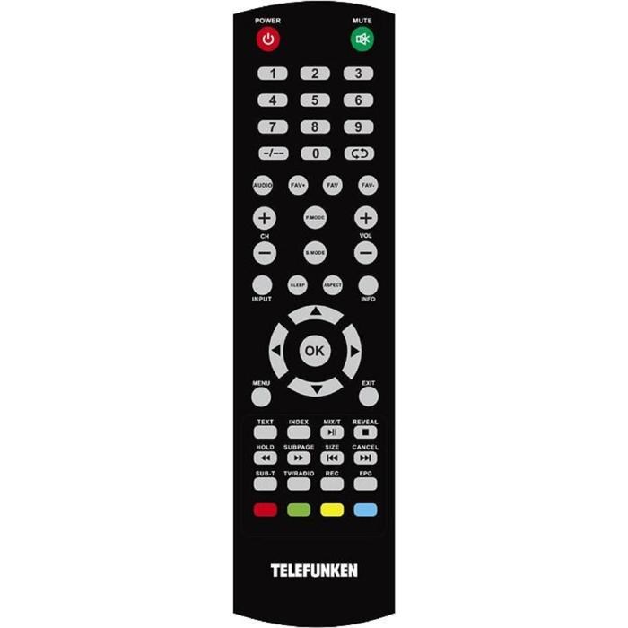 Телевизор Telefunken TF-LED24S19T2, 23,6", 1366х768, DVB-T2, 1xHDMI, 1xUSB, чёрный - фото 51390851