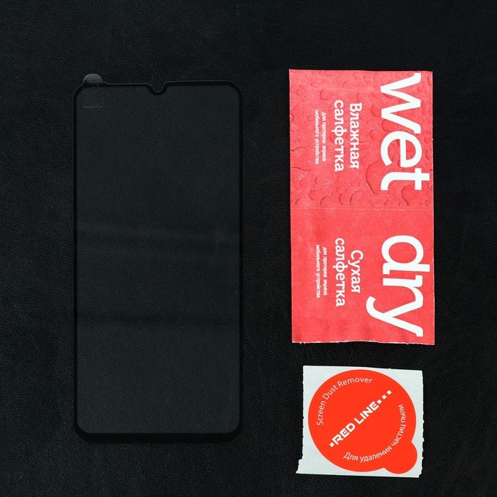 Защитное стекло Red Line для Xiaomi Redmi 9A, Full Screen, полный клей, черное - фото 51391157