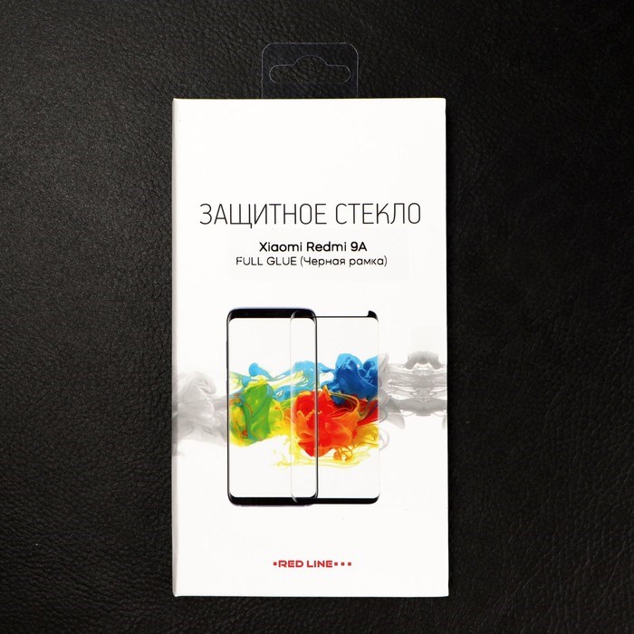 Защитное стекло Red Line для Xiaomi Redmi 9A, Full Screen, полный клей, черное - фото 51391161