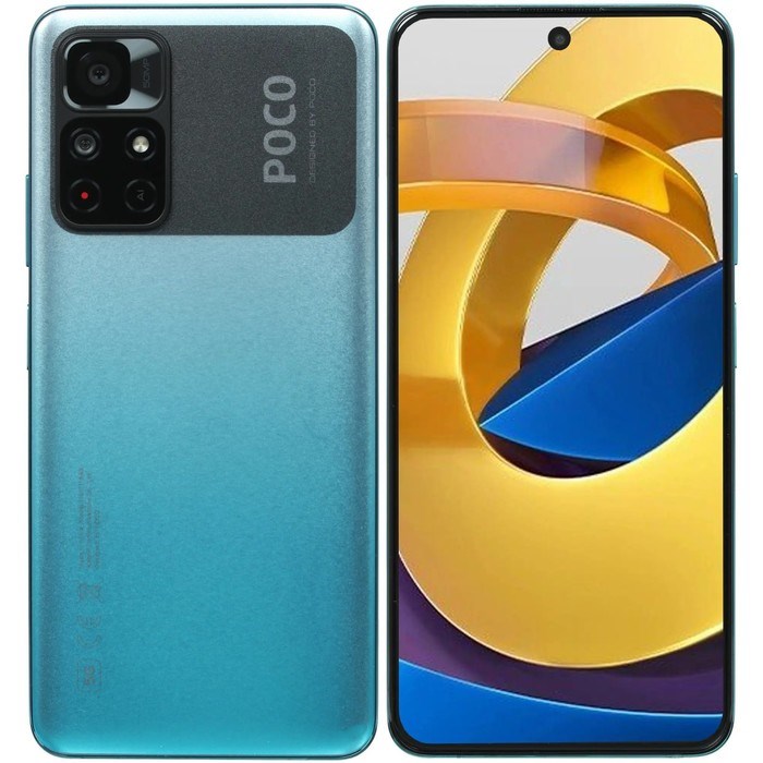 Смартфон Xiaomi POCO M4 Pro 5G NFC RU, 6.6'', IPS, 6Гб, 128Гб, 50 Мп, 16Мп, 5000 мАч, синий - фото 51391185