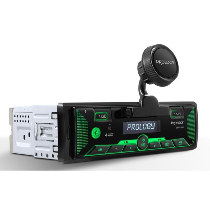 Автомагнитола PROLOGY SMP-300, 1DIN, USB/ FM/ BT, приложение OS Android/ iOS, RCA 4х55 Вт - фото 51391858