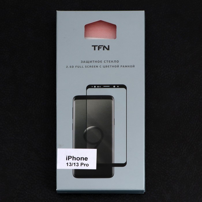 Защитное стекло 2.5D TFN для iPhone 13/13 Pro, полный клей, черное - фото 51392188