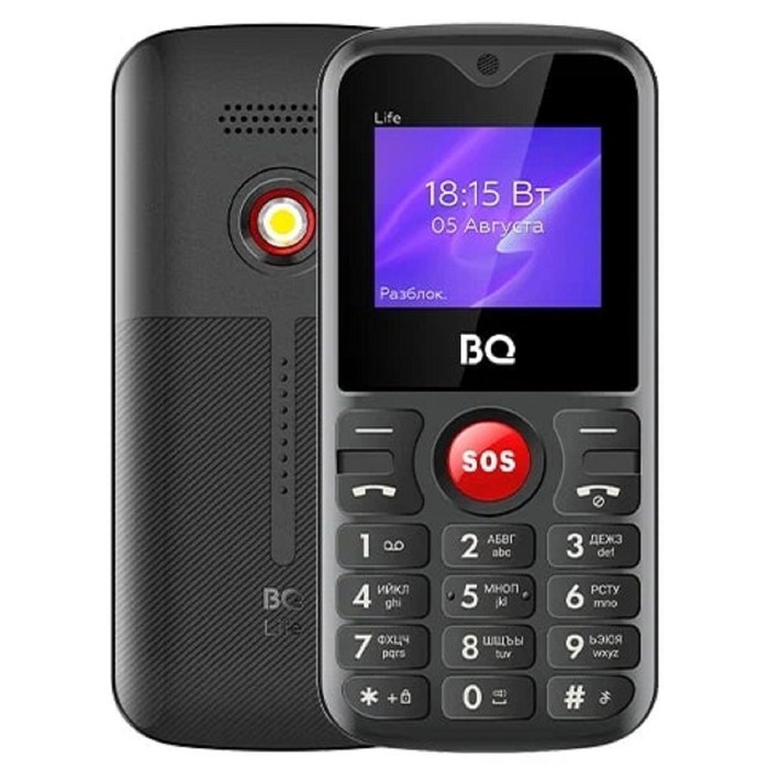 Сотовый телефон BQ M-1853 Life, 1.77", 2 sim, 32Мб, microSD, 600 мАч, фонарик, черно-красный - фото 51392963