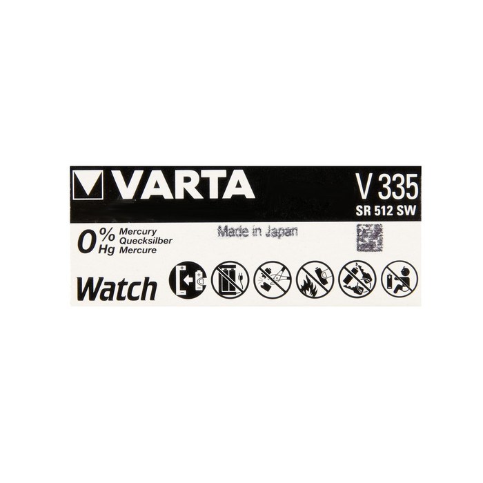 Батарейка Varta Silver Oxide, 335 (SR512SW) - 1BL, 1.55 В, блистер, 1 шт. - фото 51393108