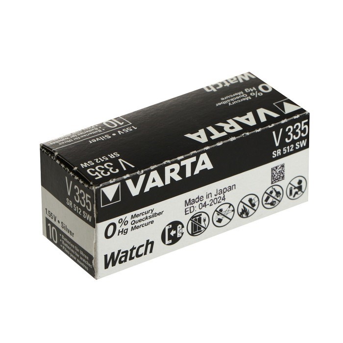 Батарейка Varta Silver Oxide, 335 (SR512SW) - 1BL, 1.55 В, блистер, 1 шт. - фото 51393109