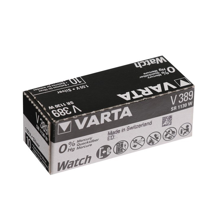 Батарейка Varta Silver Oxide, 389 - 1BL, 1.55 В, блистер, 1 шт. - фото 51393117