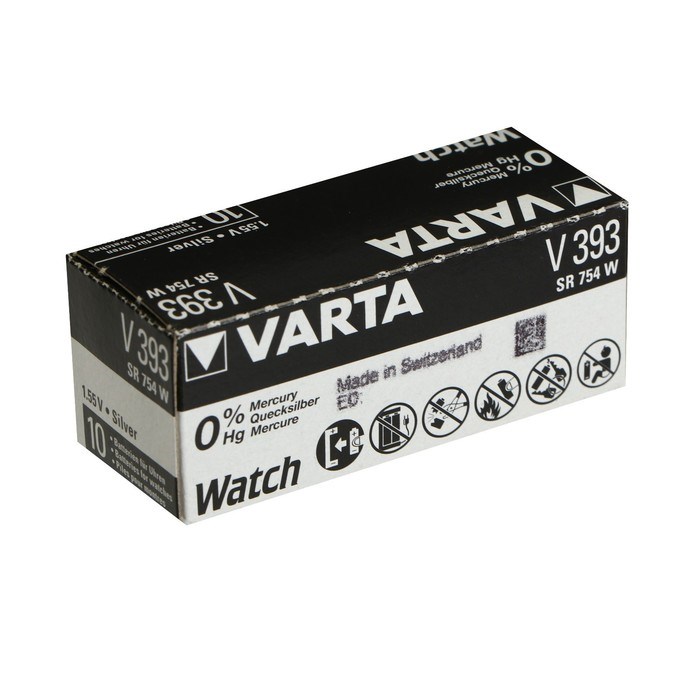 Батарейка Varta Silver Oxide, 393 - 1BL, 1.55 В, блистер, 1 шт. - фото 51393121