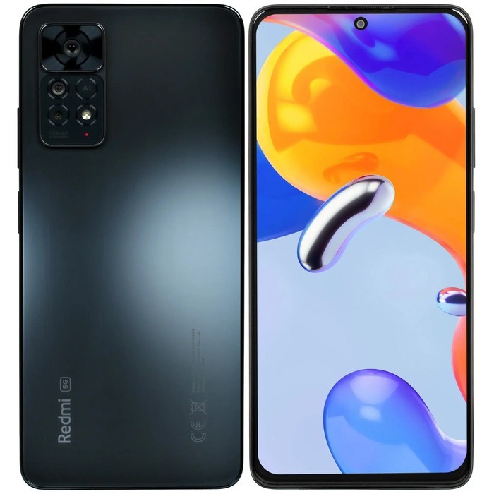 Смартфон Xiaomi Redmi Note 11 Pro 5G RU, 6.67", Amoled, 8Гб, 128Гб, 108Мп, 5000мАч,NFC,серый - фото 51393206