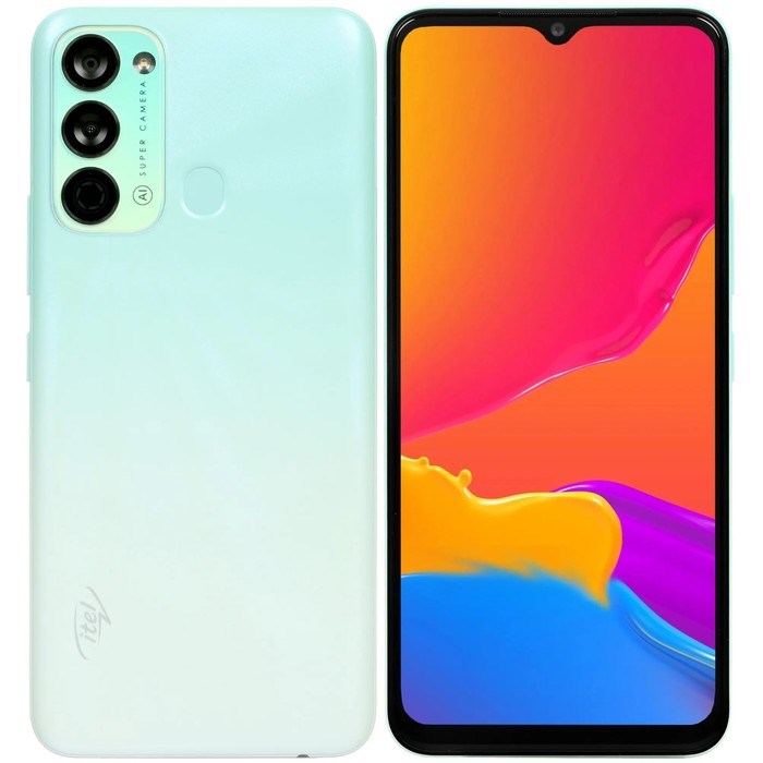 Смартфон Itel Vision 3 (S661LPN) LTE, 6.6", 3 Гб, 64 Гб, 8 Мп, 2 sim, 5000 мАч, зелёный - фото 51393241