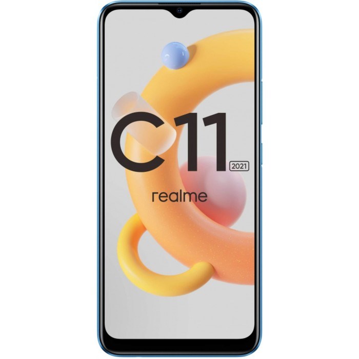 Смартфон Realme С11 2021, 6.5", LCD, 2 sim, 2 Гб, 32 Гб, 8 Мп, 5000 мАч, NFC, голубой - фото 51393330