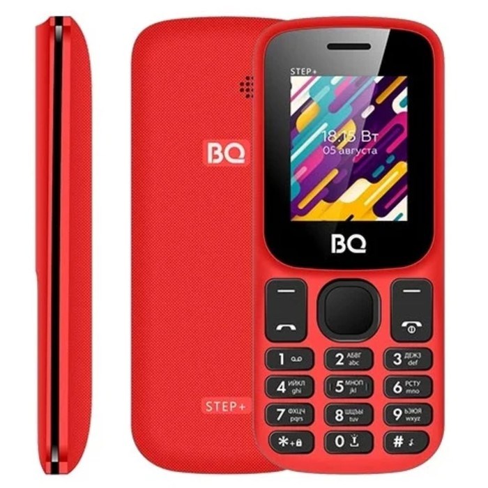 Сотовый телефон BQ M-1848 Step+, 1.77", 2 sim, microSD, 600 мАч, черно-красный - фото 51393663