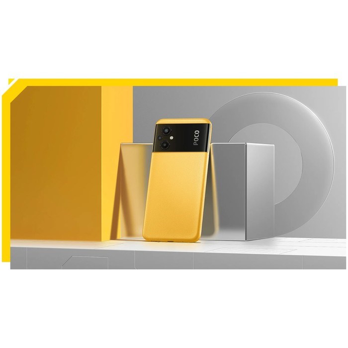 Смартфон Xiaomi POCO M5 NFC RU, 6.58'', IPS, 4 Гб, 128 Гб, 50 Мп, 5 Мп, 5000мАч, желтый - фото 51394493