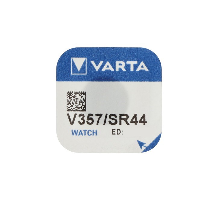 Батарейка Varta Silver Oxide, 357 (SR44W) - 1BL, 1.55 В, блистер, 1 шт. - фото 51394572