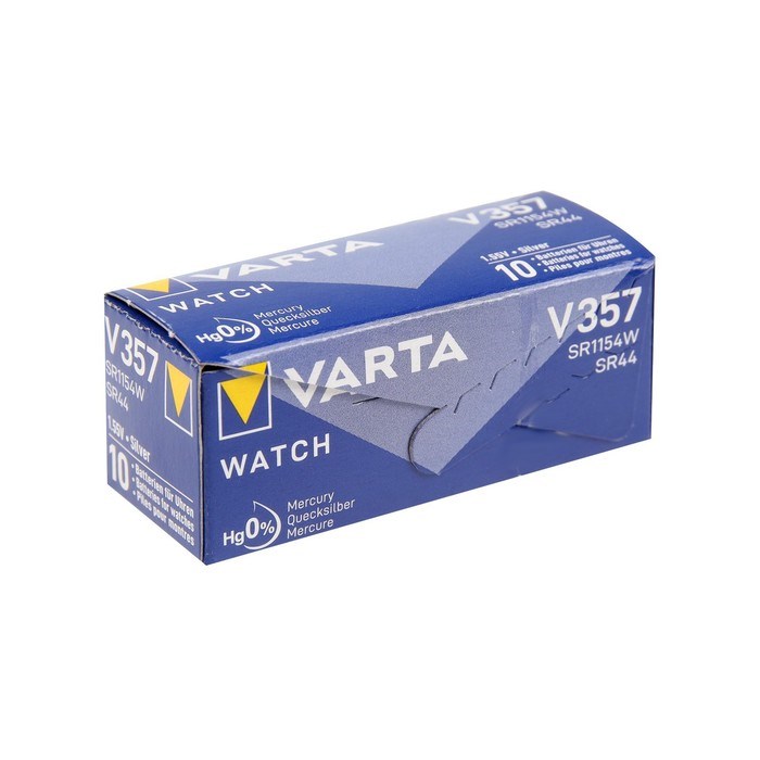 Батарейка Varta Silver Oxide, 357 (SR44W) - 1BL, 1.55 В, блистер, 1 шт. - фото 51394573