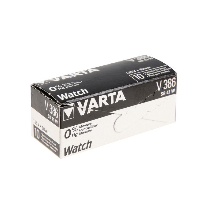 Батарейка Varta Silver Oxide, 386 (SR43W) - 1BL, 1.55 В, блистер, 1 шт. - фото 51394577