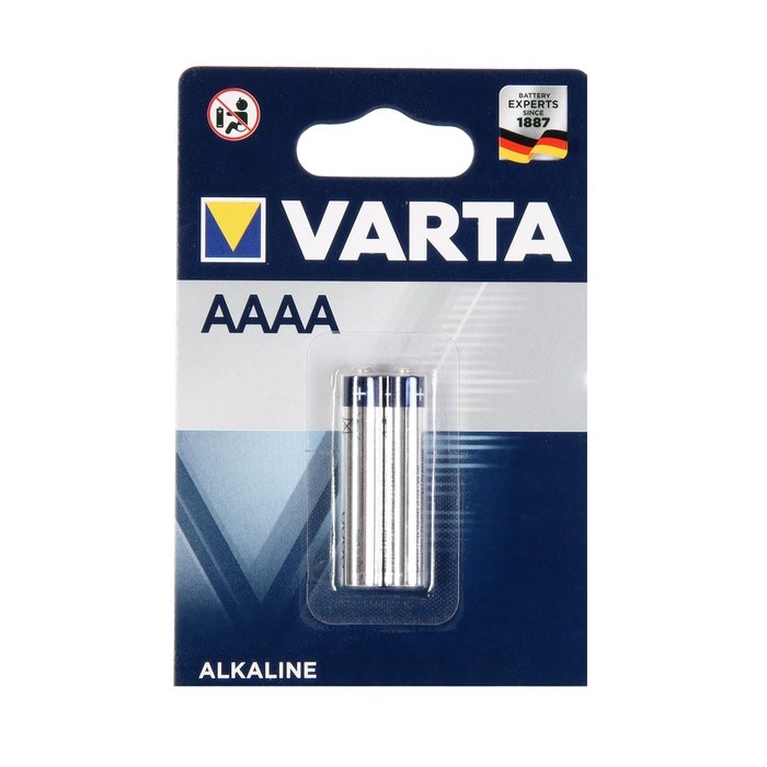 Батарейка алкалиновая Varta, AAAA, LR8D425(LR61/25A)-2BL, 1.5В, блистер, 2 шт. - фото 51394579