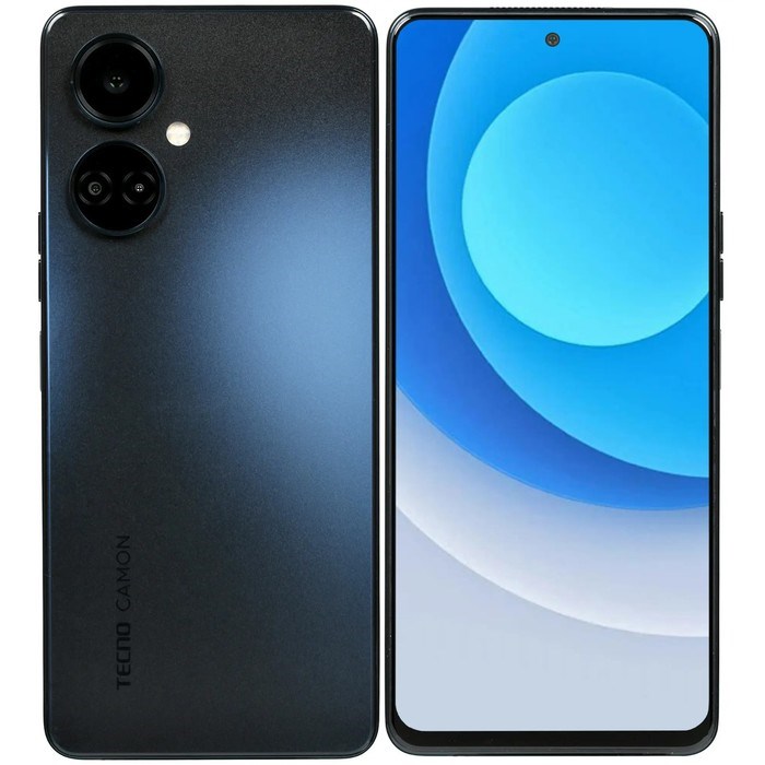 Смартфон Tecno Camon 19 NFC, 6.8", IPS, 60 Гц, 6 Гб, 128 Гб, 64 Мп, 16Мп, 5000 мАч, черный - фото 51394910