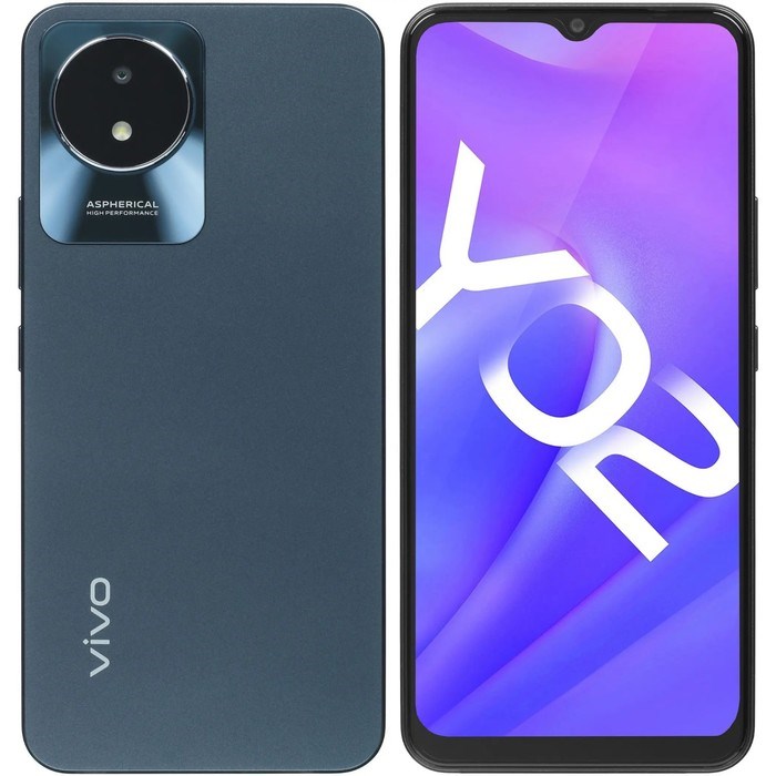 Смартфон Vivo Y02, 6.51'', 2 Гб, 32 Гб, 8 Мп, 5 Мп, 2 Sim, LTE, 5000 мАч, серый - фото 51395032