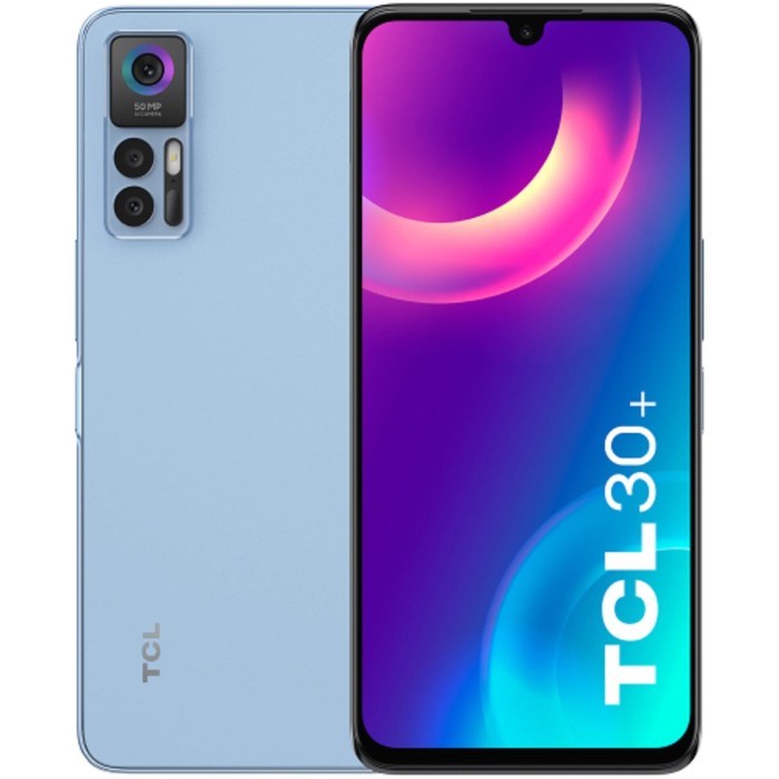 Смартфон TCL 30+, 6.7", 4 Гб, 128 Гб, 50 Мп, 13 Мп, 2 Sim, LTE, 5000 мАч, синиий - фото 51395548