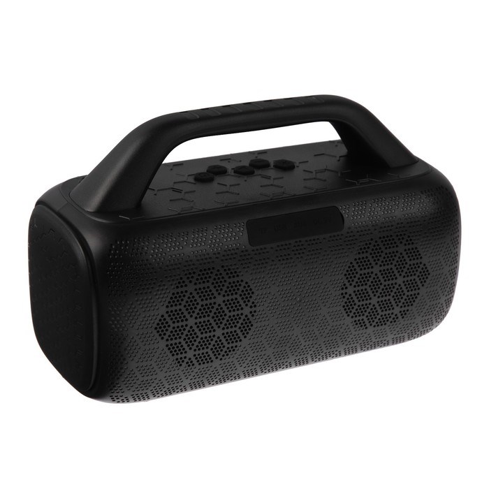 Портативная колонка Perfeo HEXAGON, FM, MP3, microSD, USB, AUX, 50 Вт, 3600 мАч, черная - фото 51395960