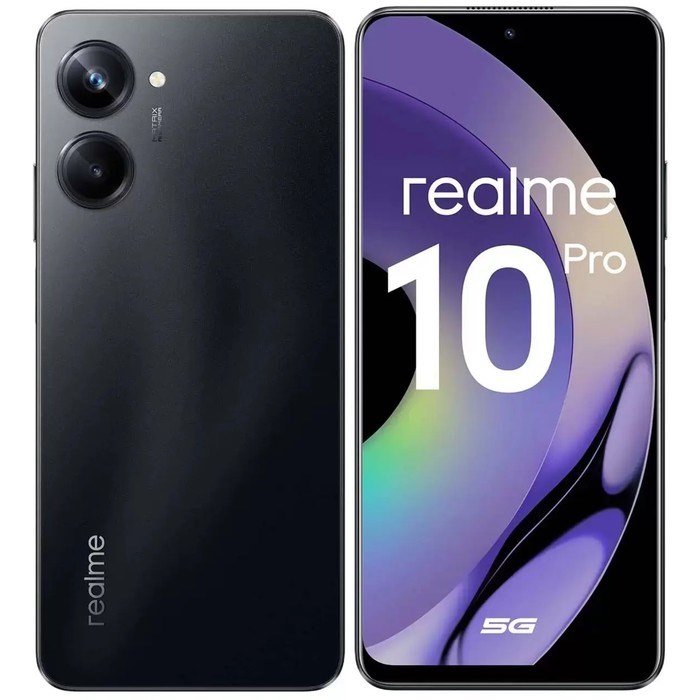 Смартфон Realme 10 Pro 5G, 6.72", 8Гб, 256Гб, 108Мп, 16Мп, 2sim, 5000мАч, черный - фото 51396055