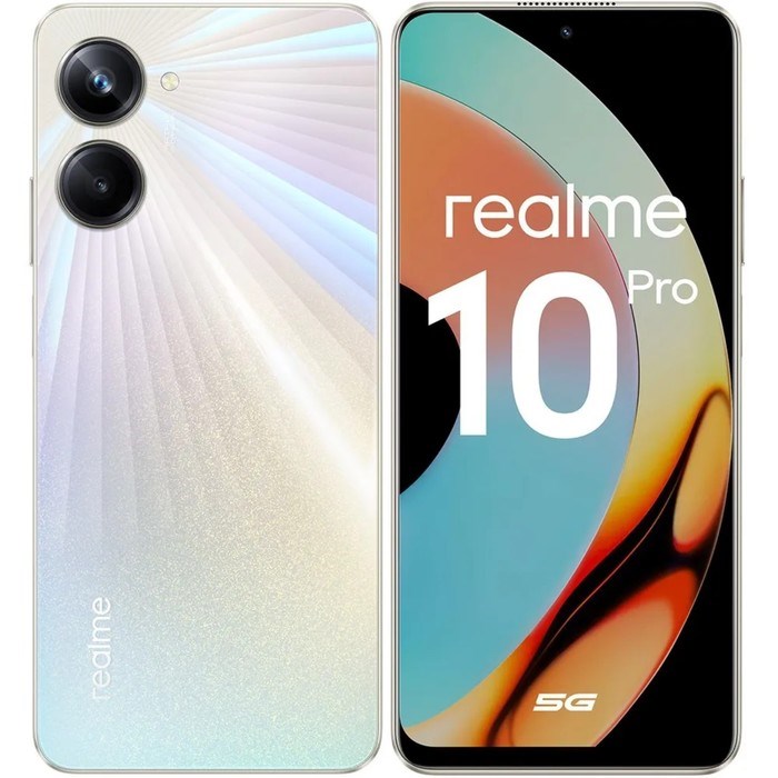 Смартфон Realme 10 Pro 5G, 6.72", 8Гб, 256Гб, 108Мп, 16Мп, 2sim, 5000мАч, золотистый - фото 51396063