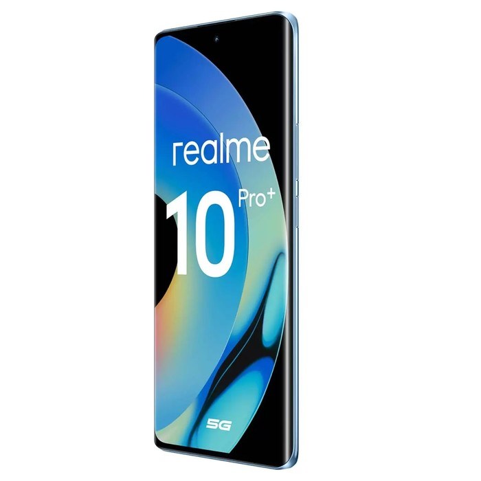 Смартфон Realme 10 Pro+ 5G, 6.7", 8Гб, 128Гб, 108Мп, 16Мп, 2sim, 5000мАч, голубой - фото 51396086