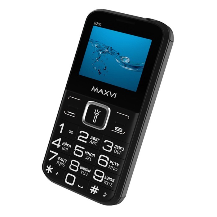 Сотовый телефон Maxvi B200, 2", 0.3 Мп, 2 sim, microSD, FM, фонарик, 1400 мАч, черный - фото 51396778