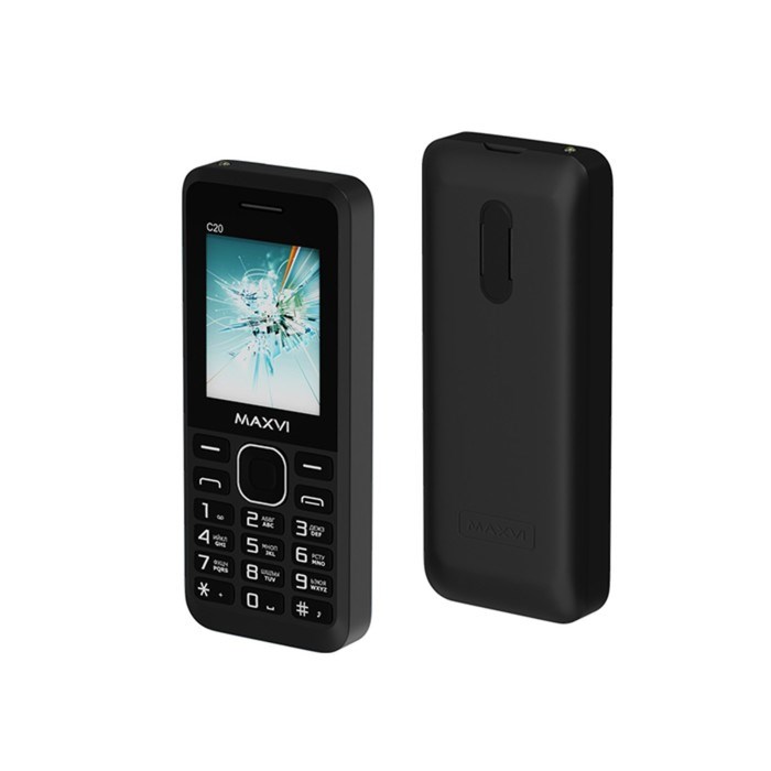 Сотовый телефон Maxvi C20, 1.77", microSD, 2 sim, FM, фонарик, 600 мАч, черный - фото 51396810