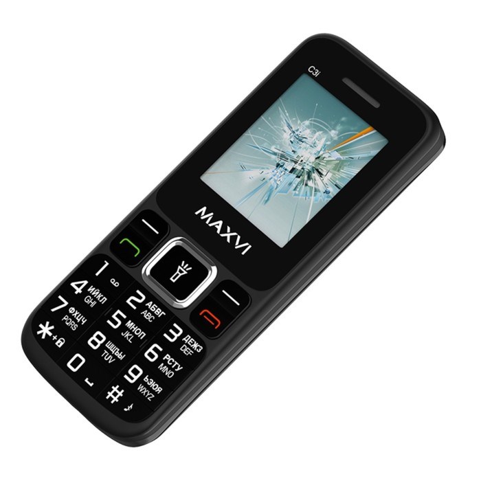 Сотовый телефон Maxvi C3i, 1.77", microSD, 2 sim, FM, фонарик, 800 мАч, черный - фото 51396854