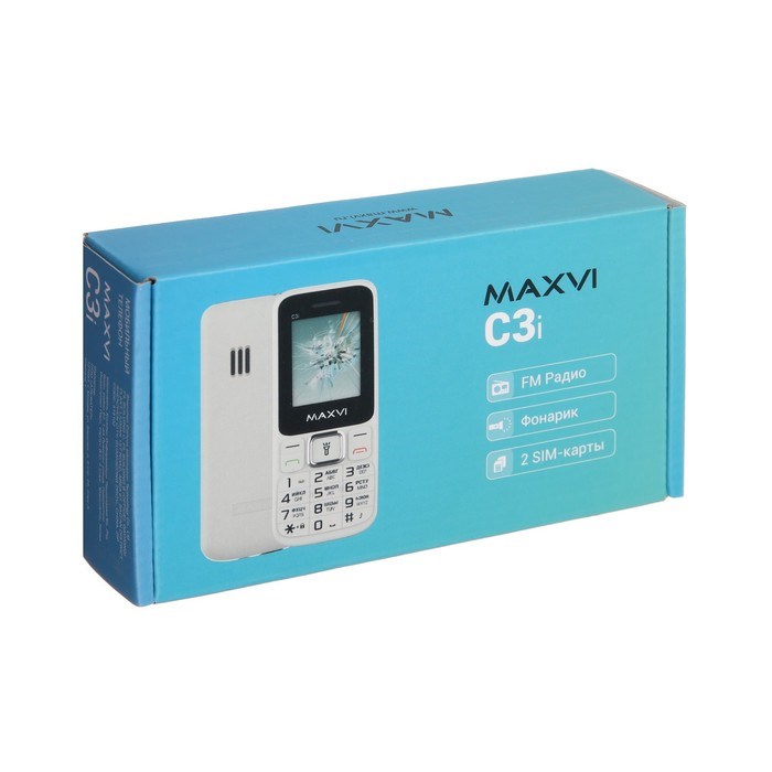 Сотовый телефон Maxvi C3i, 1.77", microSD, 2 sim, FM, фонарик, 800 мАч, черный - фото 51396862