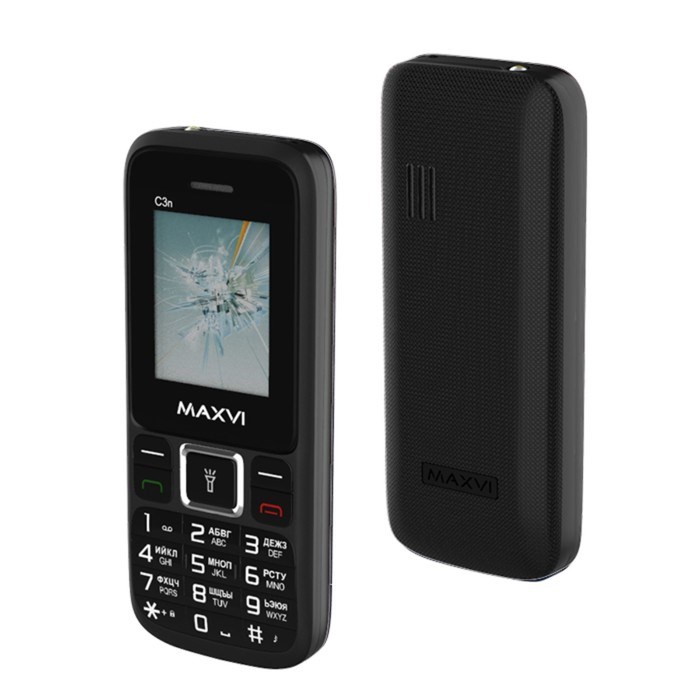 Сотовый телефон Maxvi C3n, 1.77", microSD, 2 sim, FM, фонарик, 800 мАч, черный - фото 51396864