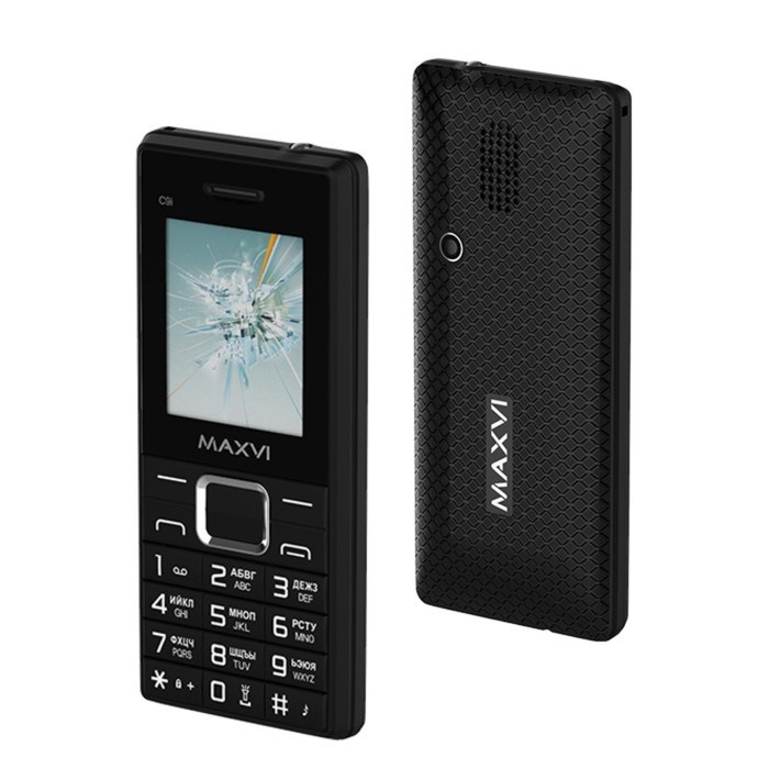 Сотовый телефон Maxvi C9i, 1.77", microSD, 2 sim, FM, фонарик, 800 мАч, черный - фото 51396873