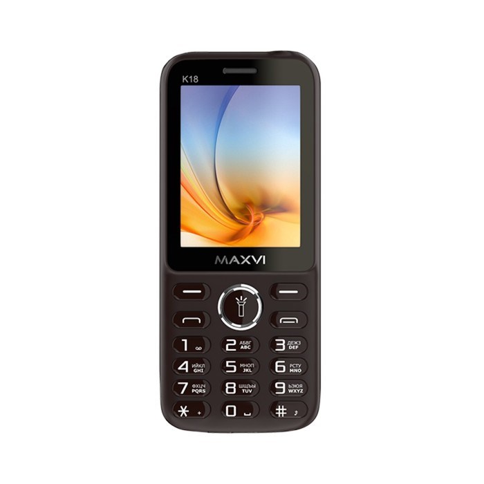 Сотовый телефон Maxvi K18, 2.4", 1.3 Мп, microSD, 2 sim, FM, фонарик, 800 мАч, коричневый - фото 51396893